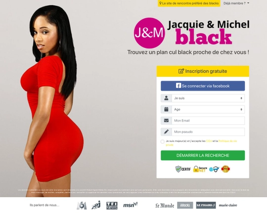 Jacquie & Michel Black Logo