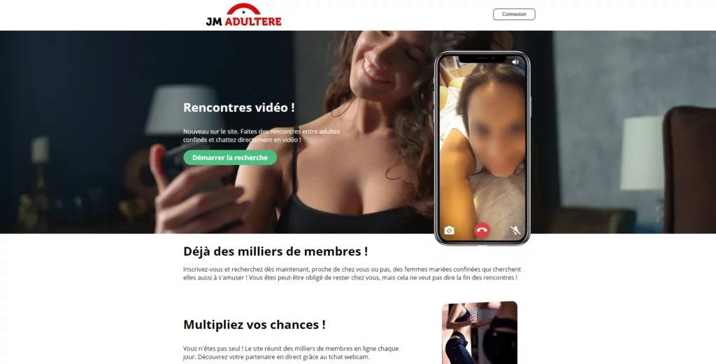 Explorez JM Adultère pour des rencontres discrètes et passionnées. Un site dédié aux aventures extra-conjugales, géré par Jacquie et Michelpar Jacquie et Michel